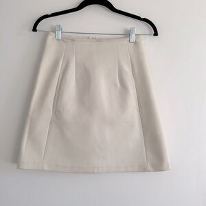 Zara Cream mini fitted Skirt